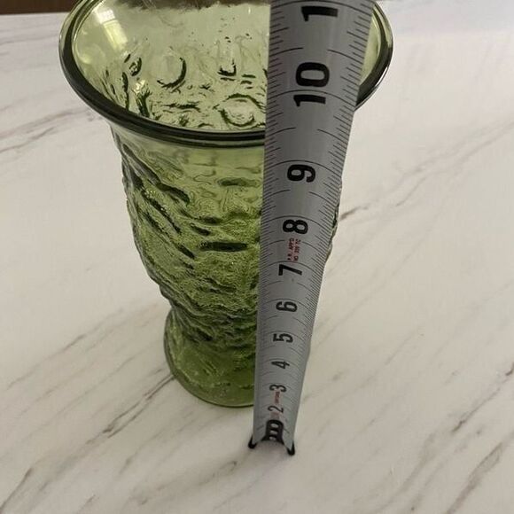 Vintage EO Brody Tall Green Crinkle Vase Home Decor Decorative MCM - Picture 7 of 9